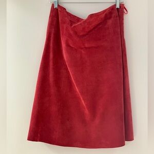 New Frontier suede leather A-Line Skirt SZ10